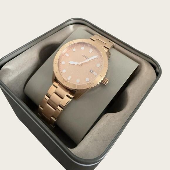 Fossil BQ3596 Dayle Three-Hand  Date Rose Gold-Tone Stainless Steel Watch main image 4